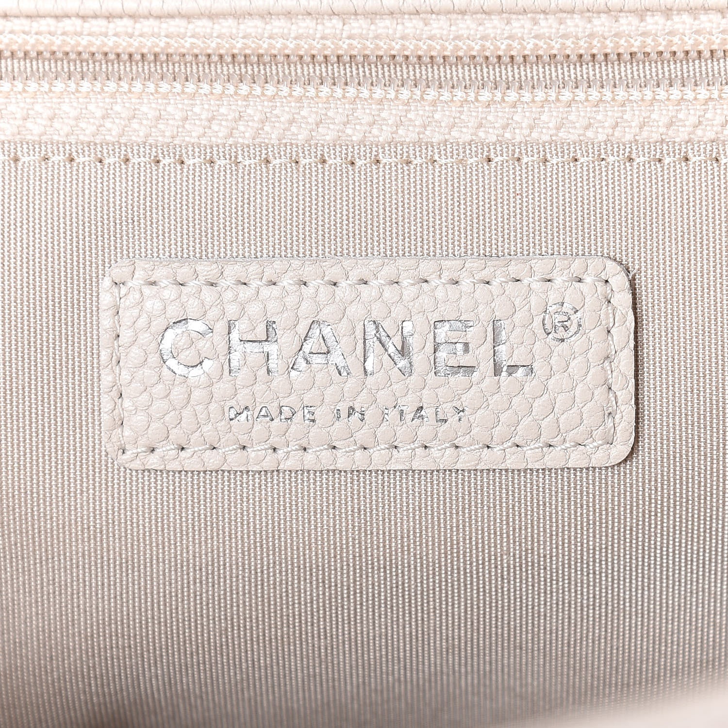 Chanel Caviar Chevron Quilted Large Puffy CC Flap White 8 of 11