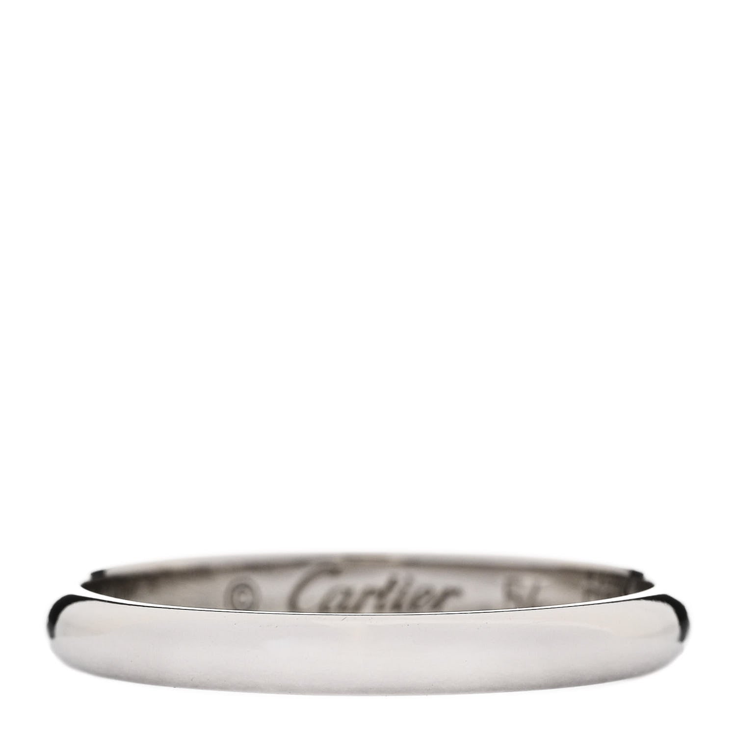 Cartier Platinum 2.5mm 1895 Wedding Band Ring 54 6.75 1 of 5