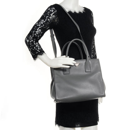 Prada Vitello Daino Shopping Tote Marmo 2 of 9