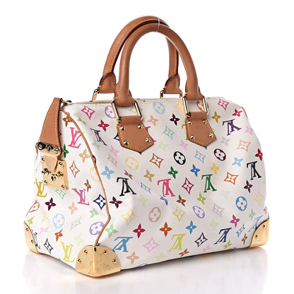 Louis Vuitton Monogram Multicolor Speedy 30 White 3 of 9