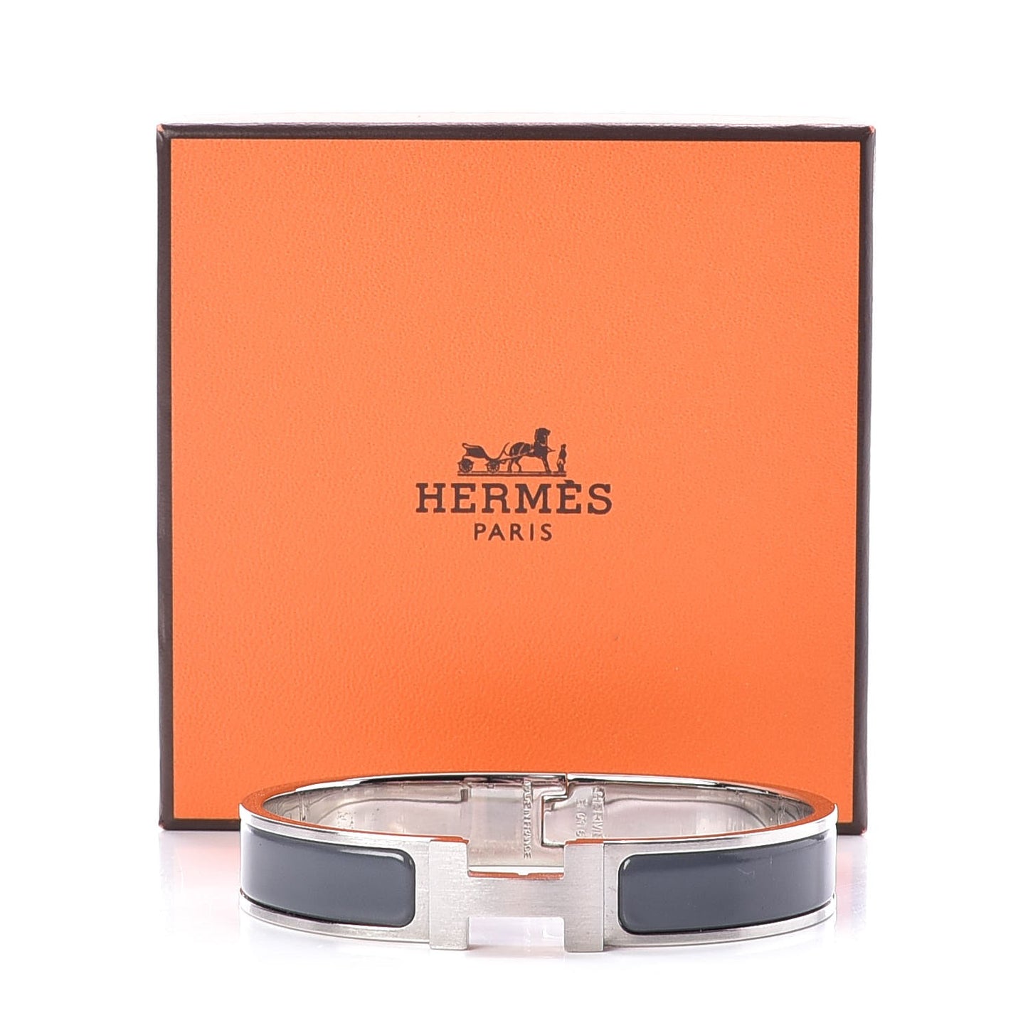 Matte Enamel Narrow Clic Clac HH Bracelet GM Slate