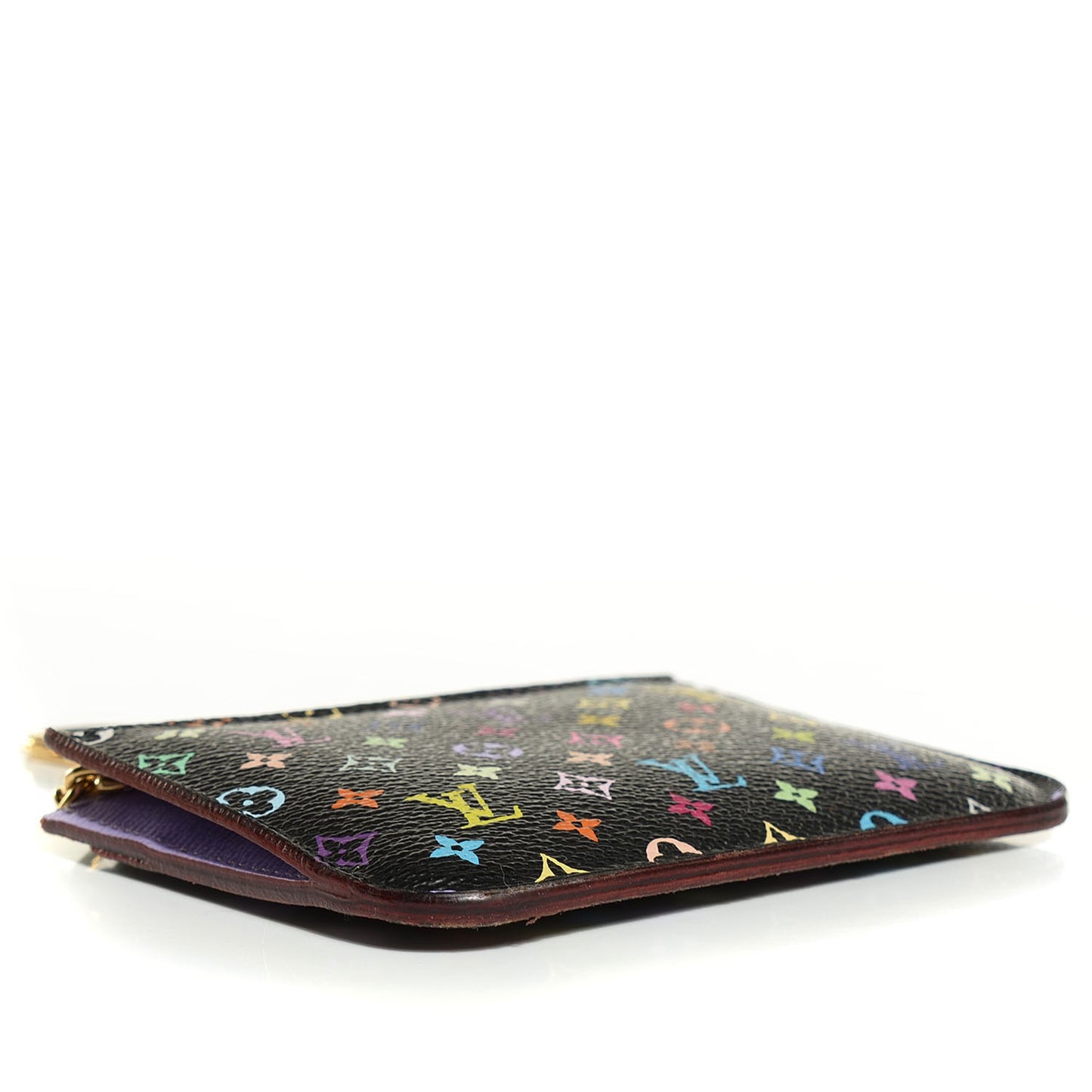 Monogram Multicolor Key Pouch Black Violet