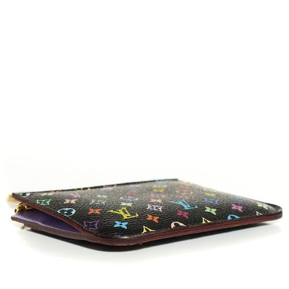 Louis Vuitton Monogram Multicolor Key Pouch Black Violet 4 of 8