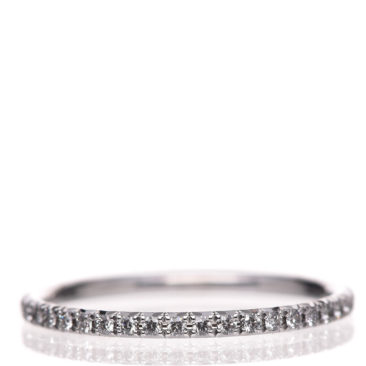 Tiffany 18K White Gold Diamond Metro Band Ring 52 6 3 of 6