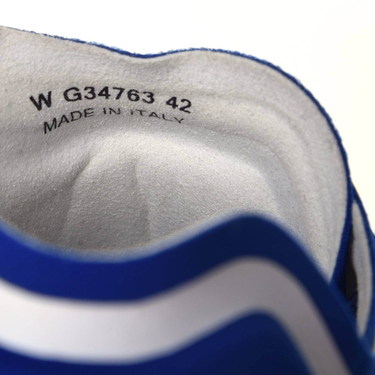 Calfskin Mesh Lyrca Womens Logo Sneakers 42 White Blue