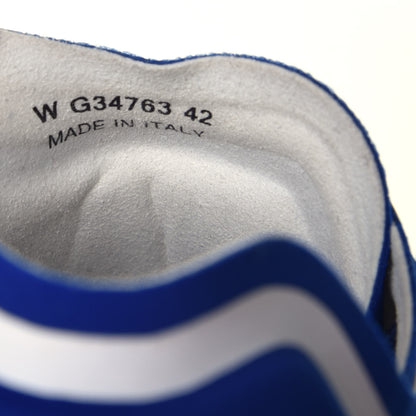 Chanel Calfskin Mesh Lyrca Womens Logo Sneakers 42 White Blue 7 of 8