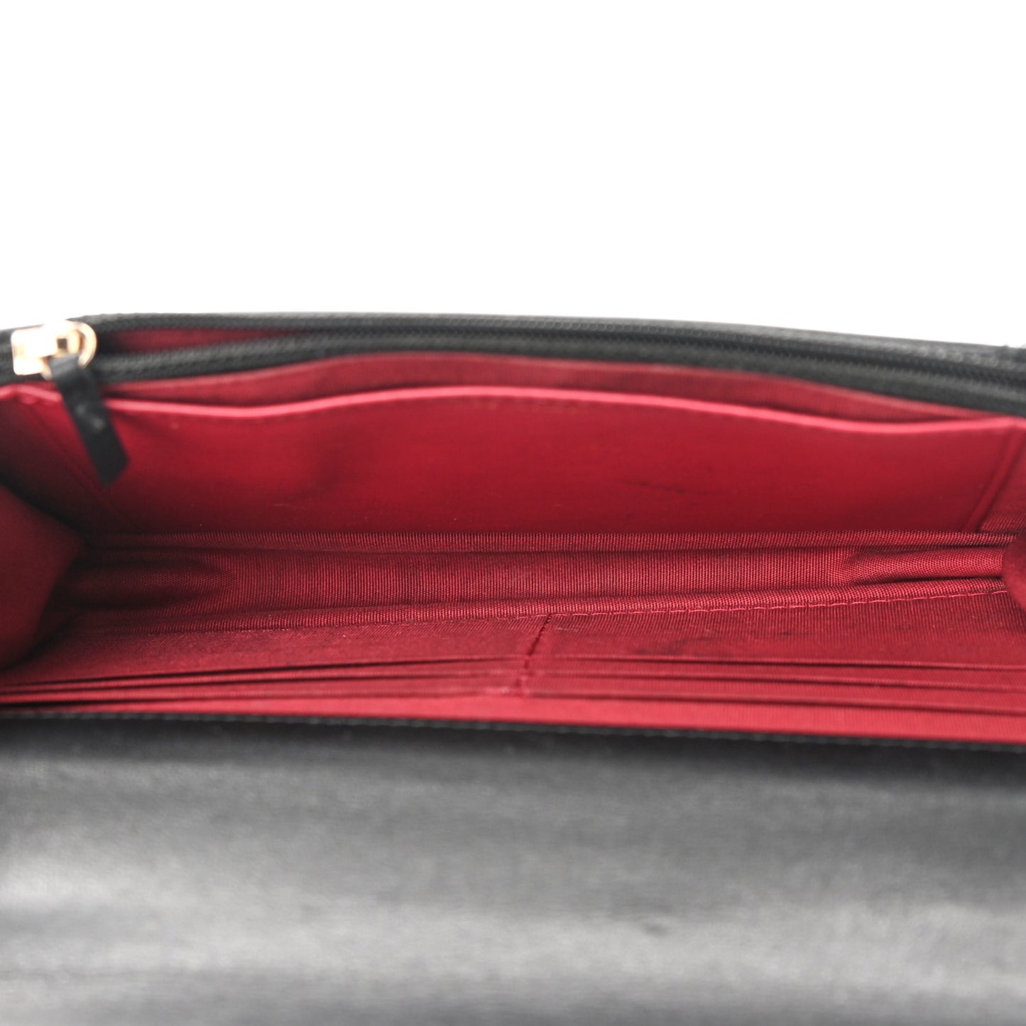 Shiny Goatskin Quilted Chanel 19 Wallet On Chain WOC Black