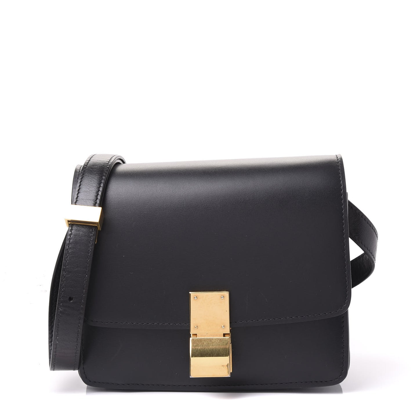 Box Calfskin Small Classic Box Flap Bag Black