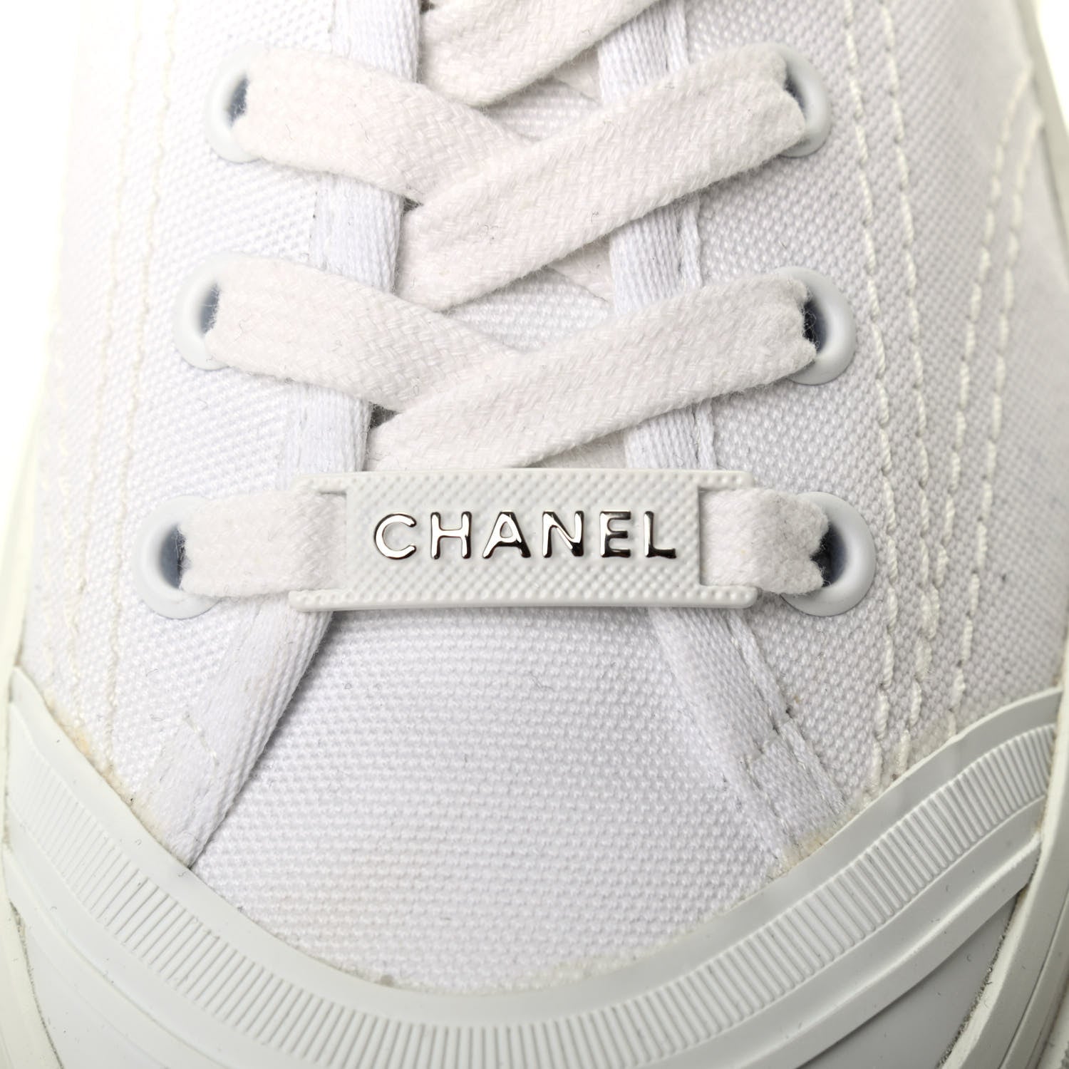 Chanel Mixed Fibers Low Top Sneakers 39.5 White 5 of 12