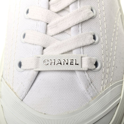Chanel Mixed Fibers Low Top Sneakers 39.5 White 5 of 12