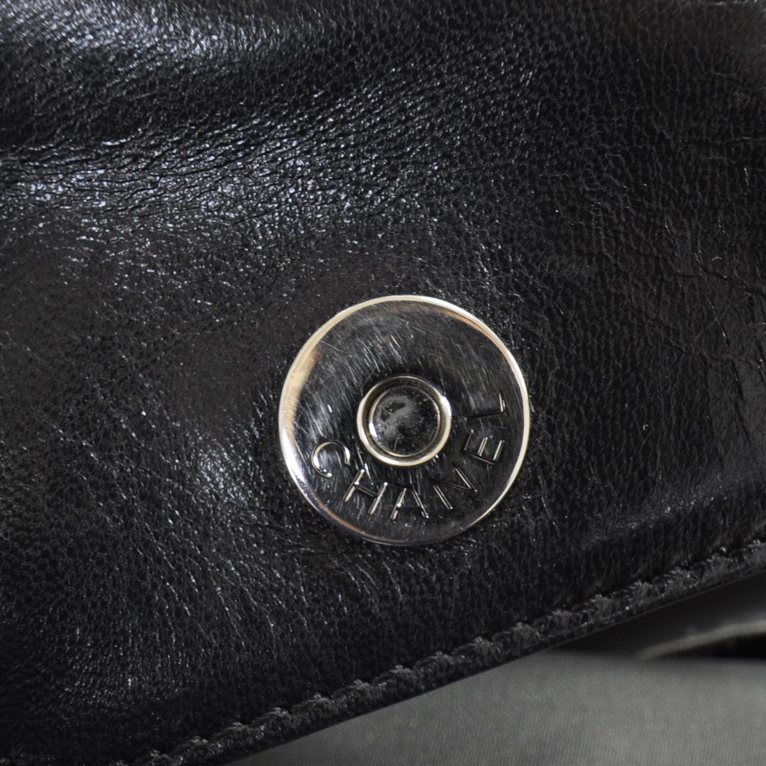 Chanel Leather Square Stitched Lax Shopping Tote Black 11 of 11