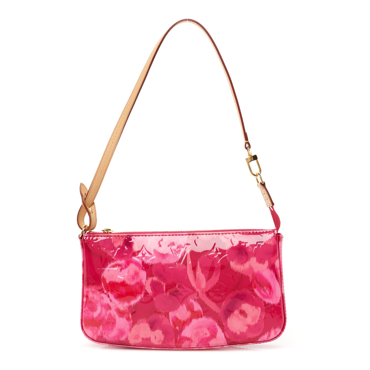 Louis Vuitton Vernis Ikat Pochette Accessories NM Rose Indien 1 of 10