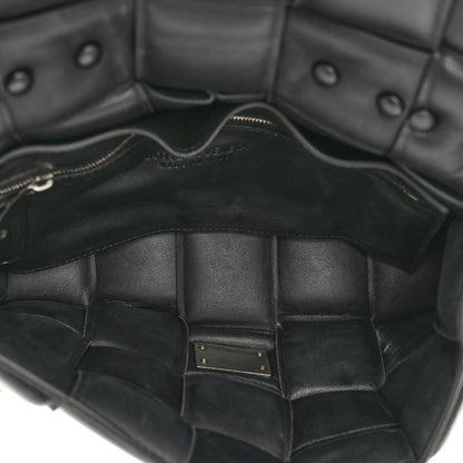 Bottega Veneta Lambskin Maxi Intreccio Padded Chain Cassette Crossbody Bag Black 5 of 9