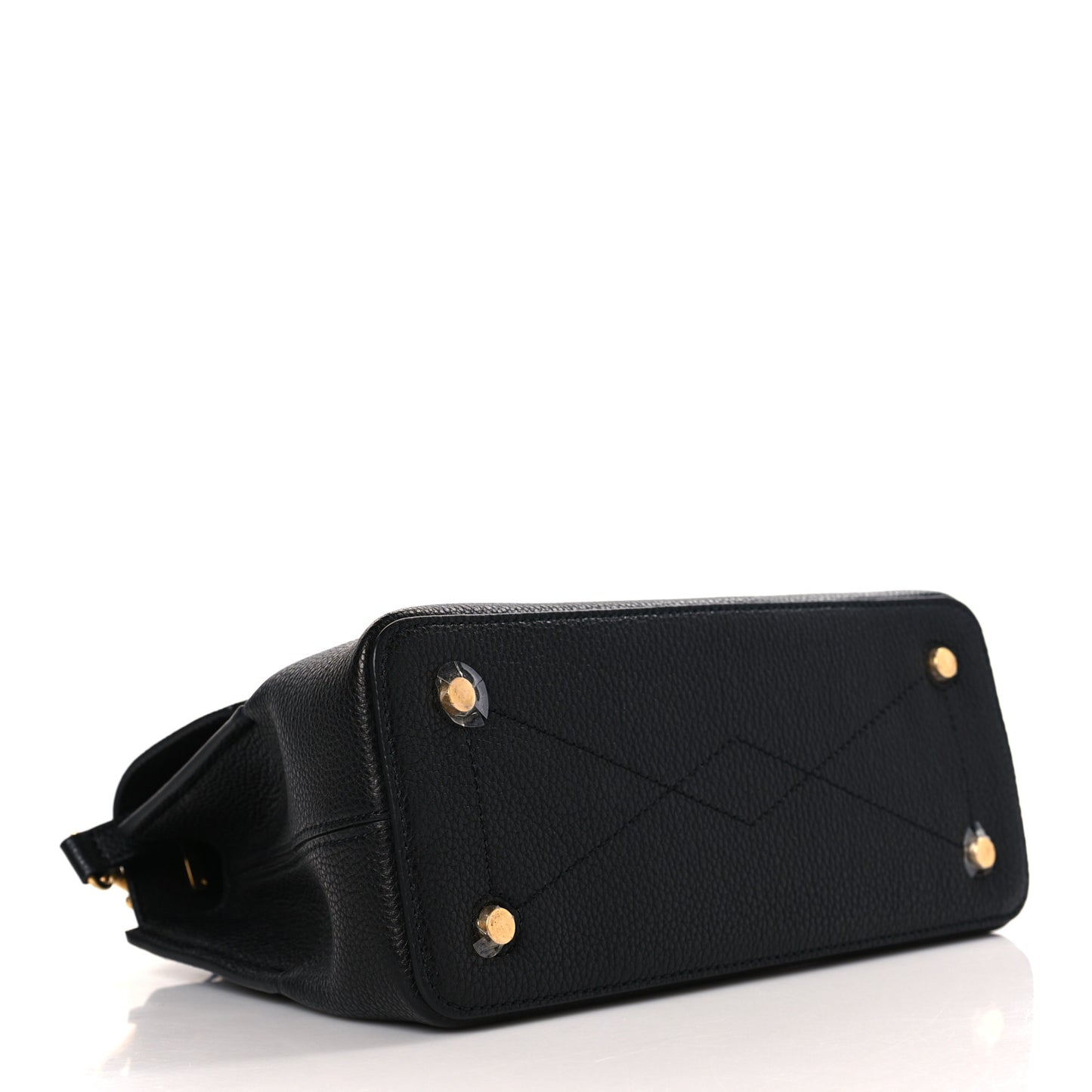 Small Classic Grain Calfskin Mini Seaton Black