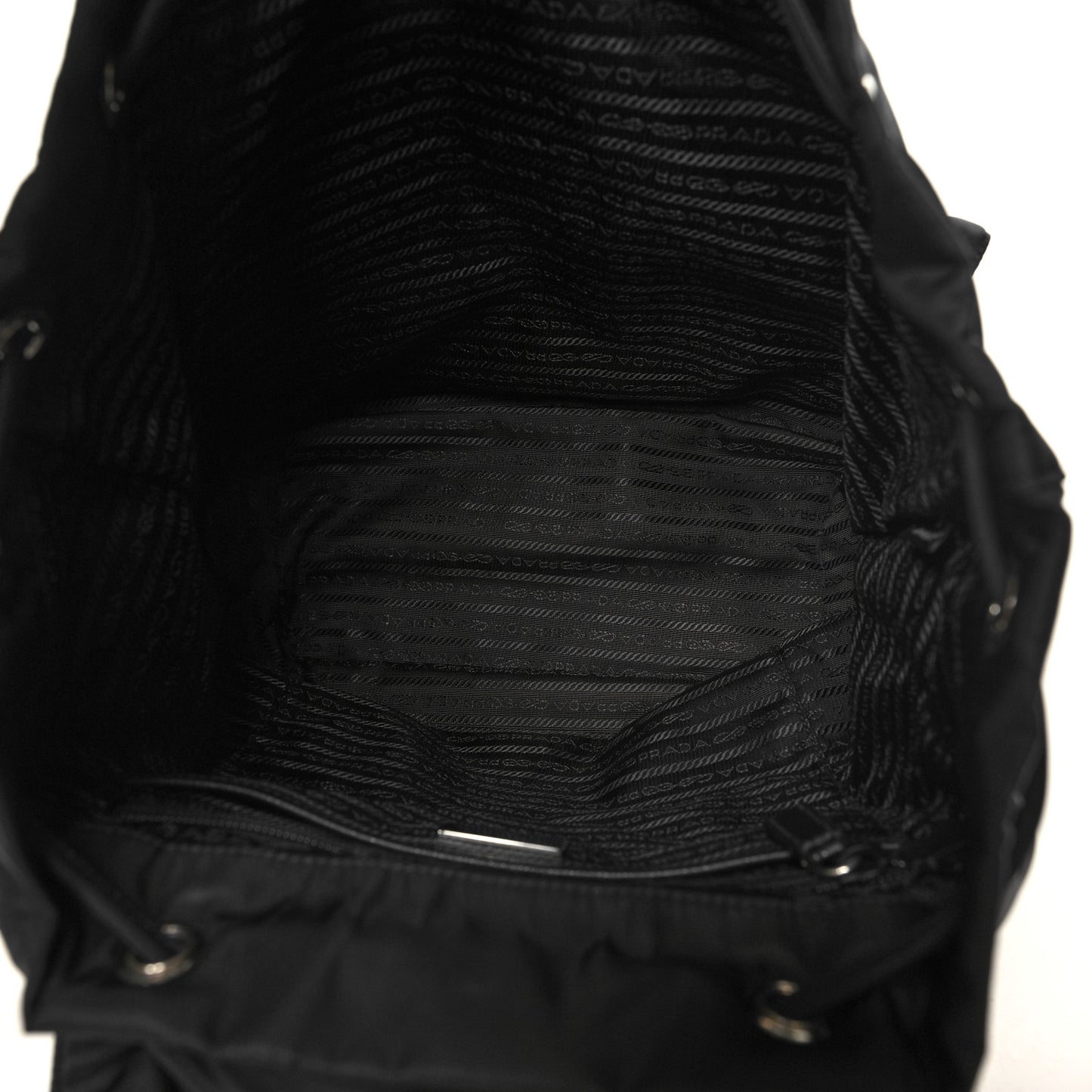 Re-Nylon Tessuto Saffiano Medium Backpack Black