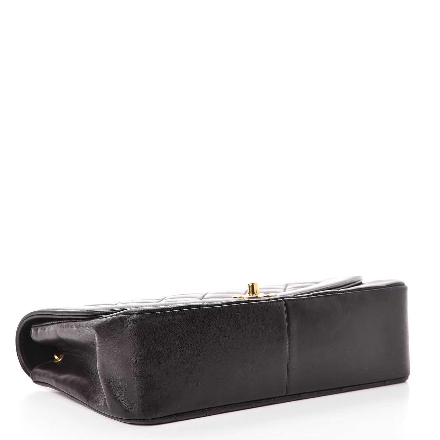 Lambskin Quilted Medium Single Flap Black