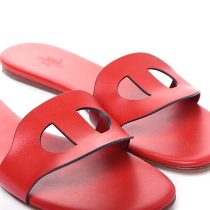Hermes Calfskin Lisboa Sandals 39 Jasper Rouge 12 of 13