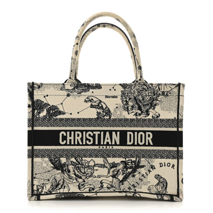 Christian Dior Canvas Zodiac Toile De Jouy Embroidered Medium Book Tote Latte 1 of 13