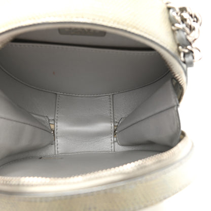 Chanel Metallic Lizard Round As Earth Evening Bag Silver 5 of 14