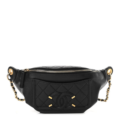 Chanel Caviar Quilted Filigree Waist Bag Black 1 of 11