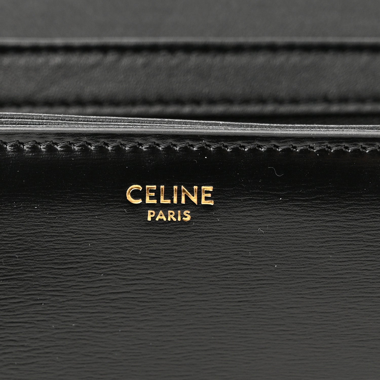 Celine Shiny Calfskin Teen Triomphe Black 6 of 9