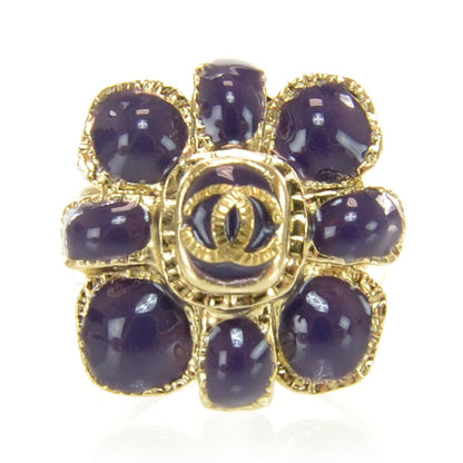 Chanel CC Ring Purple Gold 6.5 1 of 5