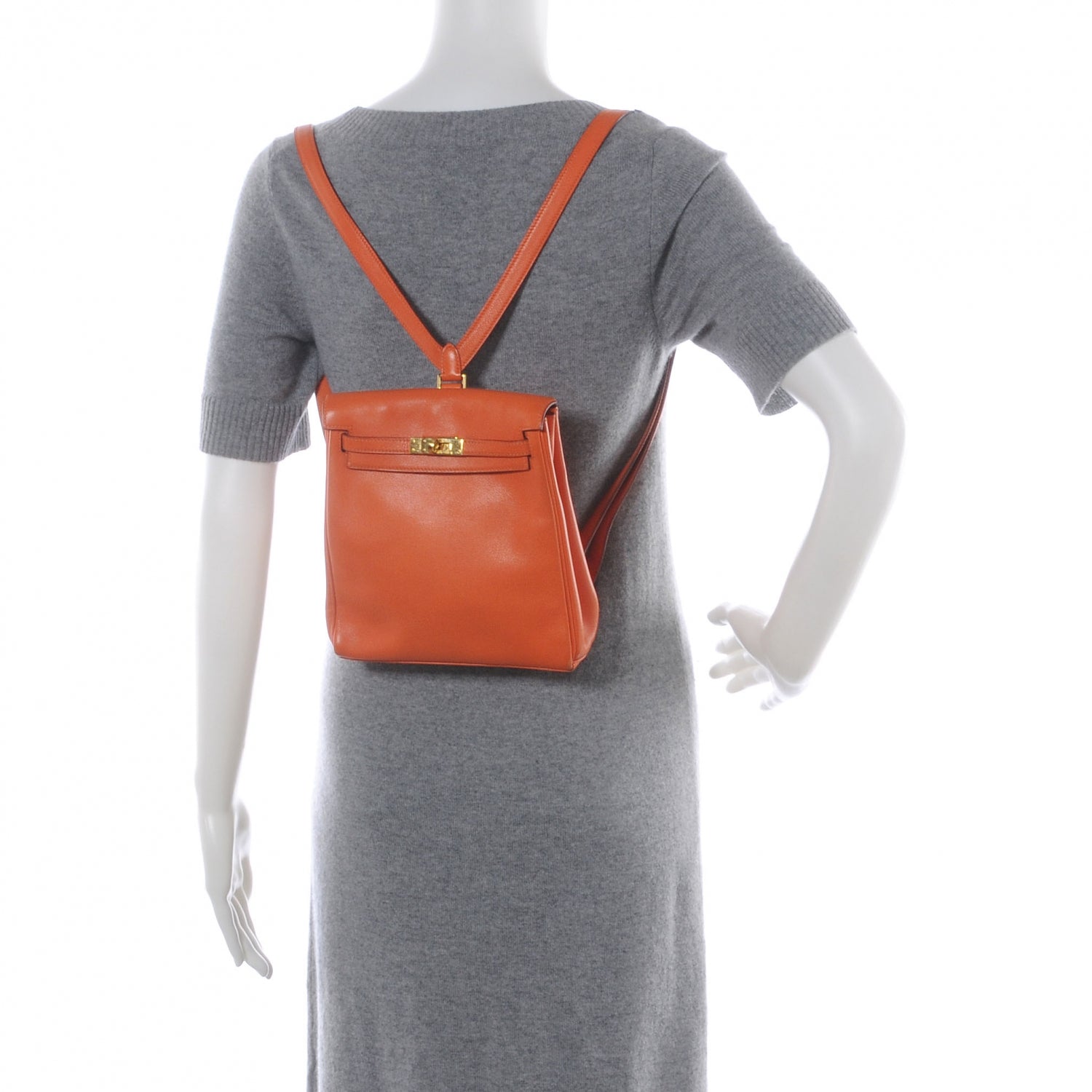 Hermes Swift Kelly Ado 20 PM Backpack Orange 2 of 8