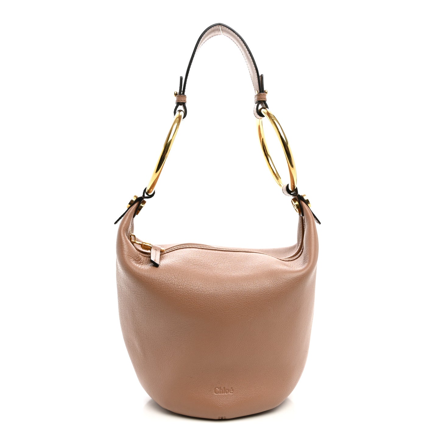 Calfskin Small Bracelet Shoulder Bag Woodrose
