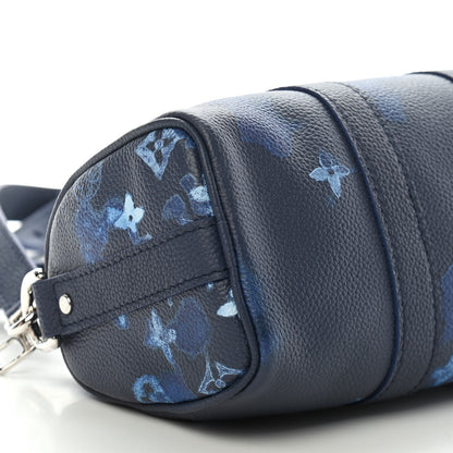 Louis Vuitton Monogram Ink Watercolor Keepall XS Blue 7 of 8