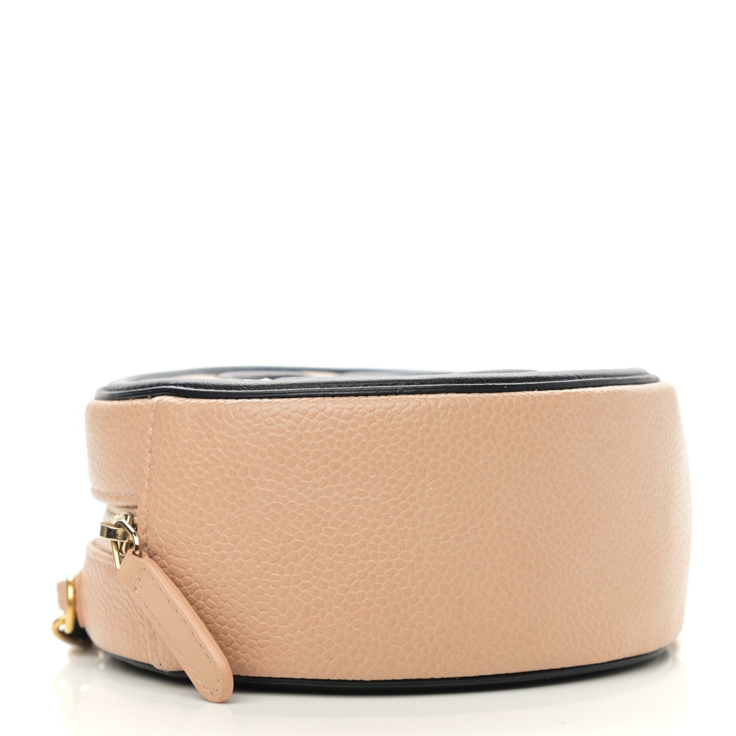 Chanel Caviar Quilted Round Filigree Crossbody Beige Black 4 of 10
