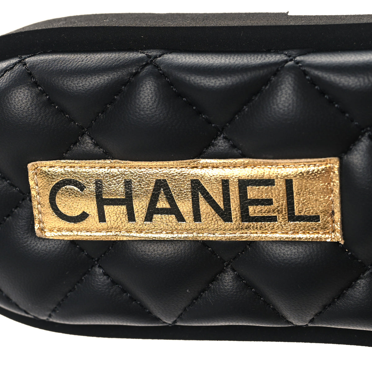 Chanel Lambskin Quilted Textured CC Mules Sandals 39 Black 9 of 10