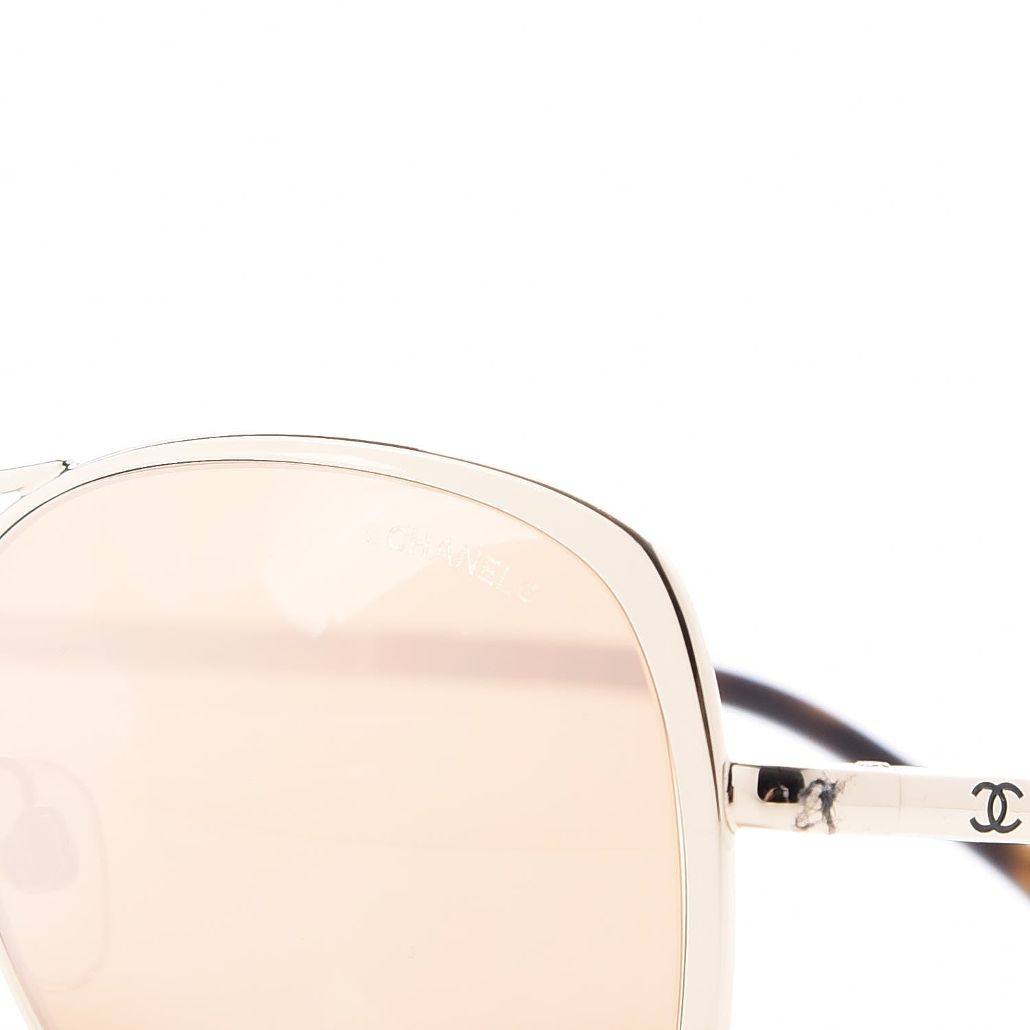 Chanel 18K Pilot Summer Sunglasses 4223 Gold 5 of 8