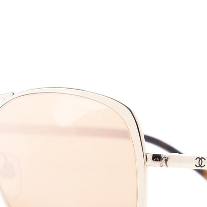 Chanel 18K Pilot Summer Sunglasses 4223 Gold 5 of 8