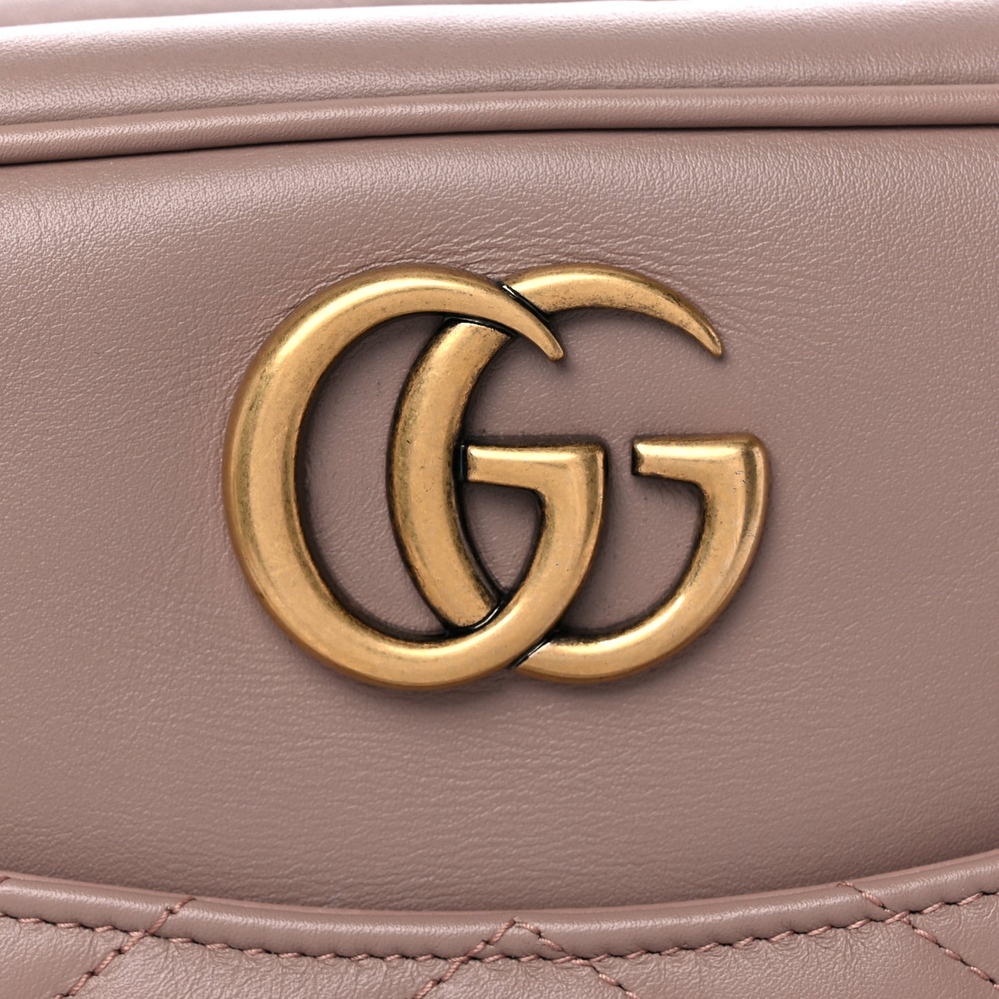 Calfskin Matelasse Medium GG Marmont Chain Shoulder Bag Porcelain Rose