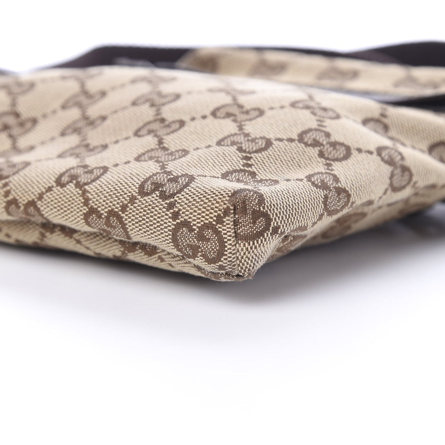 GG Monogram Double Pocket Belt Bag Dark Brown