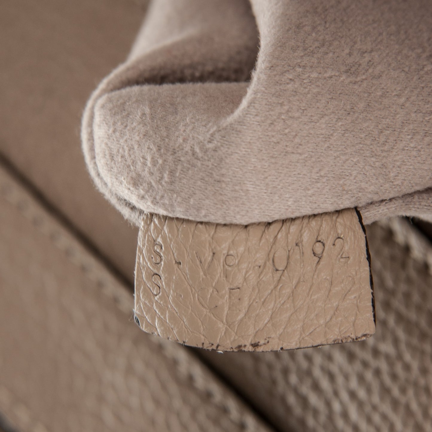 Drummed Calfskin Mini Luggage Dune