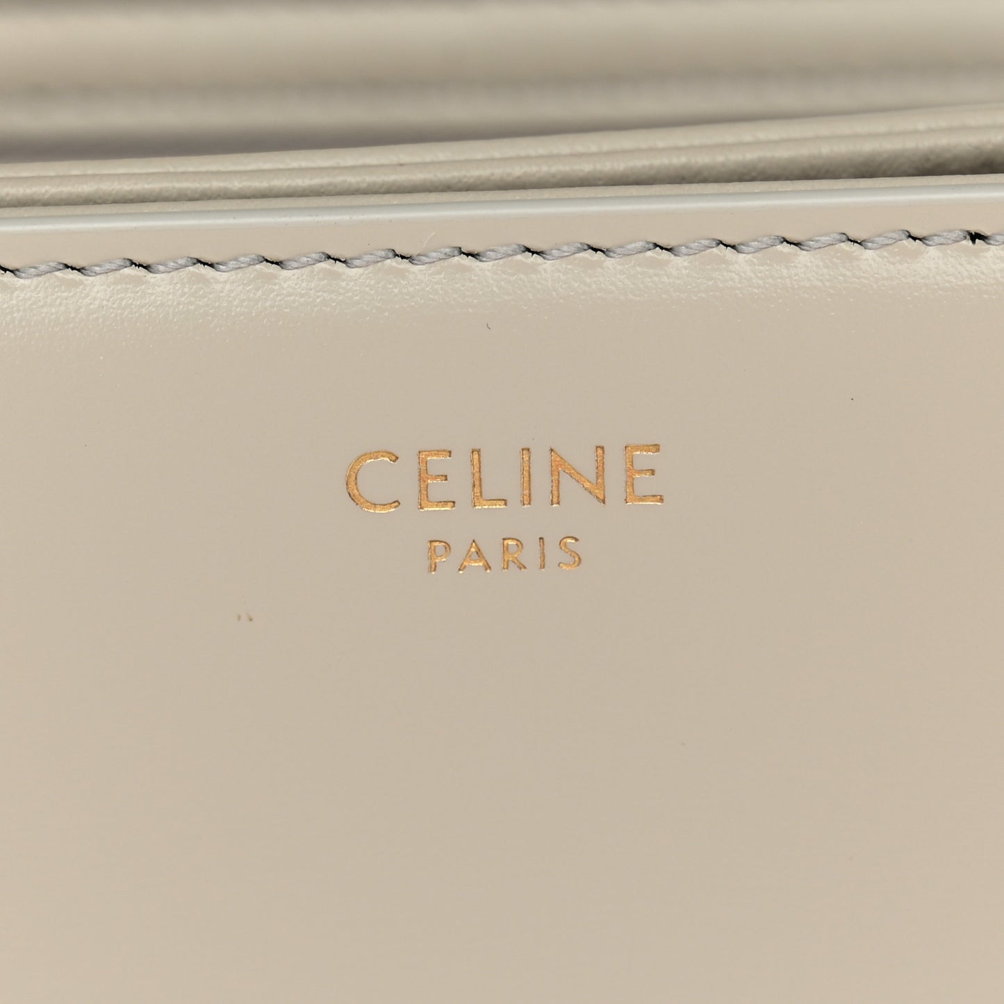 Shiny Calfskin Medium Triomphe Chalk