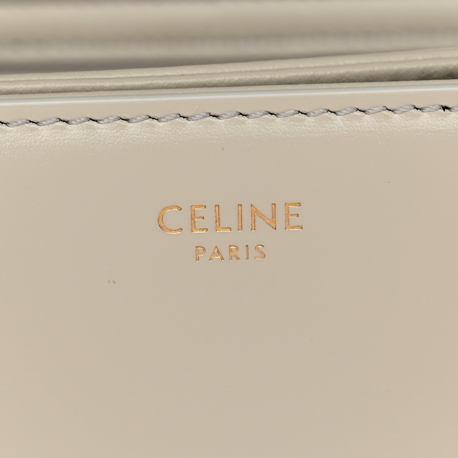 Celine Shiny Calfskin Medium Triomphe Chalk 6 of 10