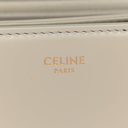 Celine Shiny Calfskin Medium Triomphe Chalk 6 of 10