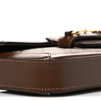 Gucci GG Supreme Monogram Azalea Calfskin Horsebit 1955 Mini Bag Beige Ebony Brown Sugar 9 of 10