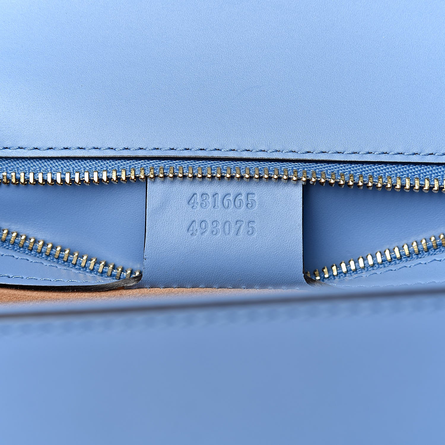 Gucci Calfskin Embroidered Medium Sylvie Top Handle Bag Clear Sky Blue 7 of 11