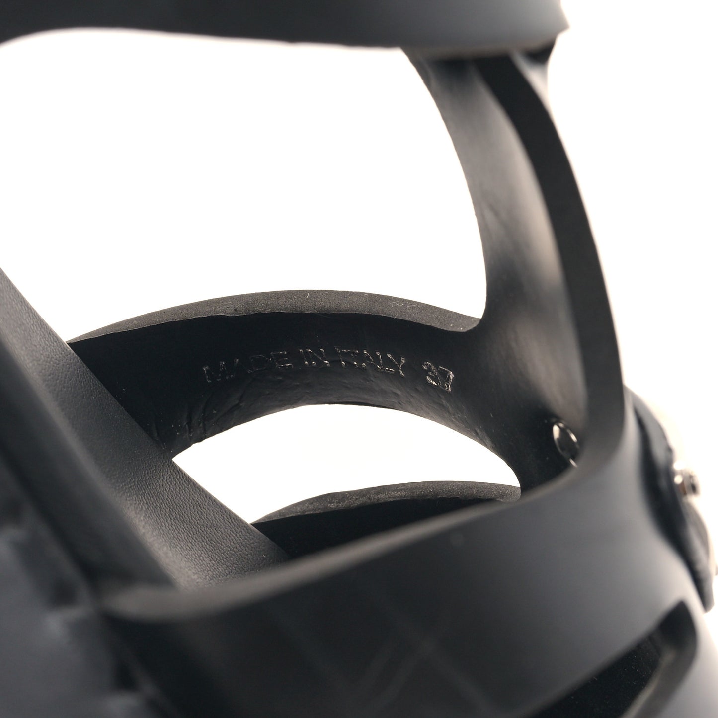 Foam Rubber Triangle 50mm Cage Sandals 37 Black