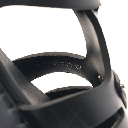 Prada Foam Rubber Triangle 50mm Cage Sandals 37 Black 8 of 8