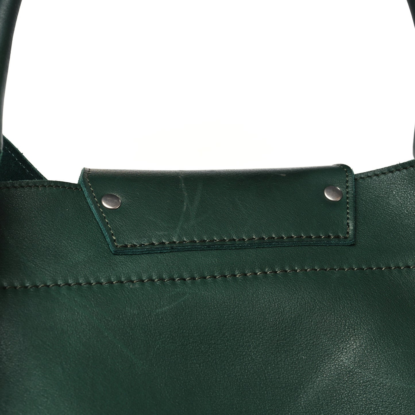 Smooth Calfskin Medium Big Bag Green