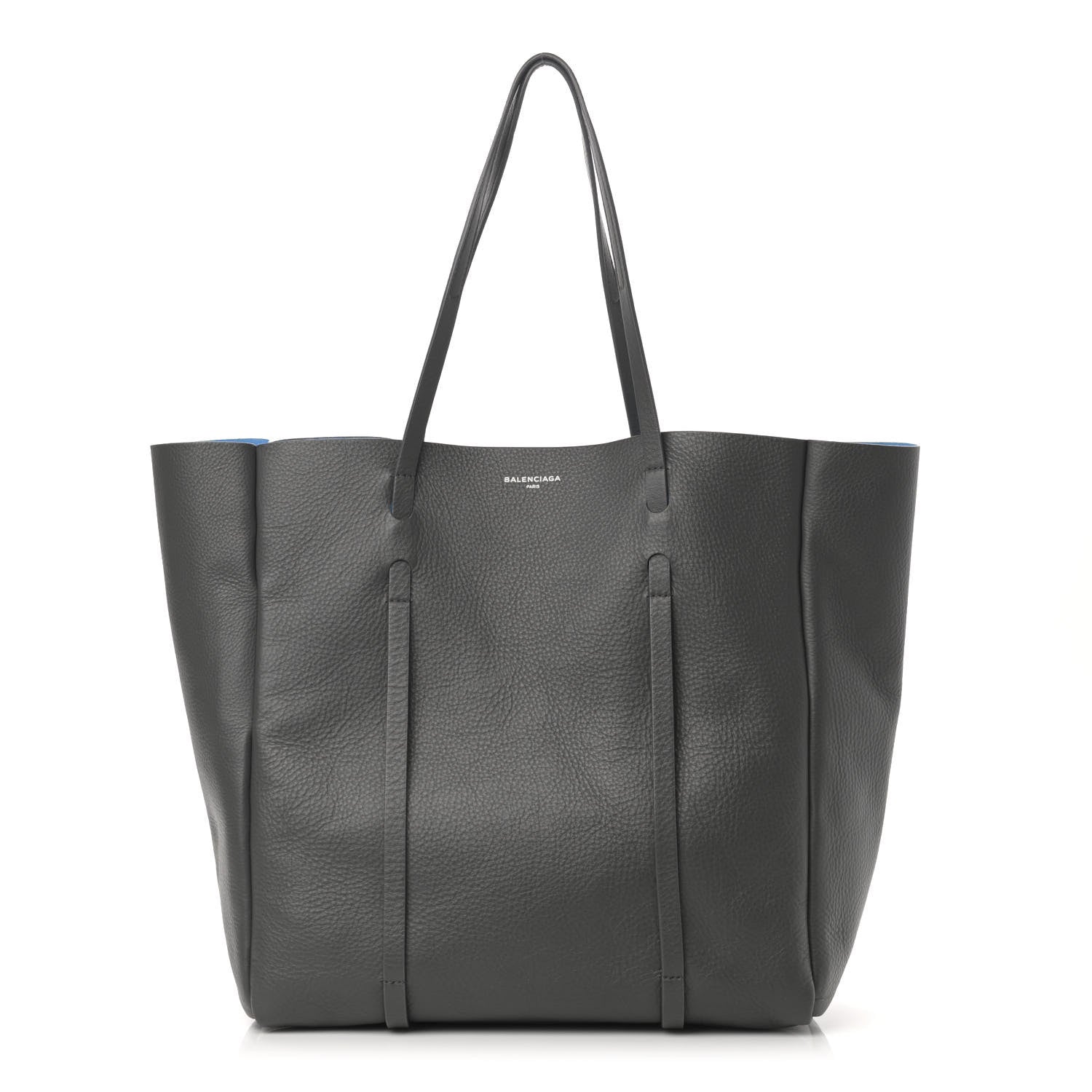 Balenciaga Veau Baltimore Double Sided Medium Everyday Tote Gris Fossile Bleu Turquoise 1 of 13