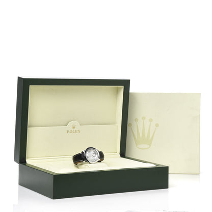 Rolex Platinum Alligator 38mm Cellini Cellenium Watch Silver 5241 10 of 10