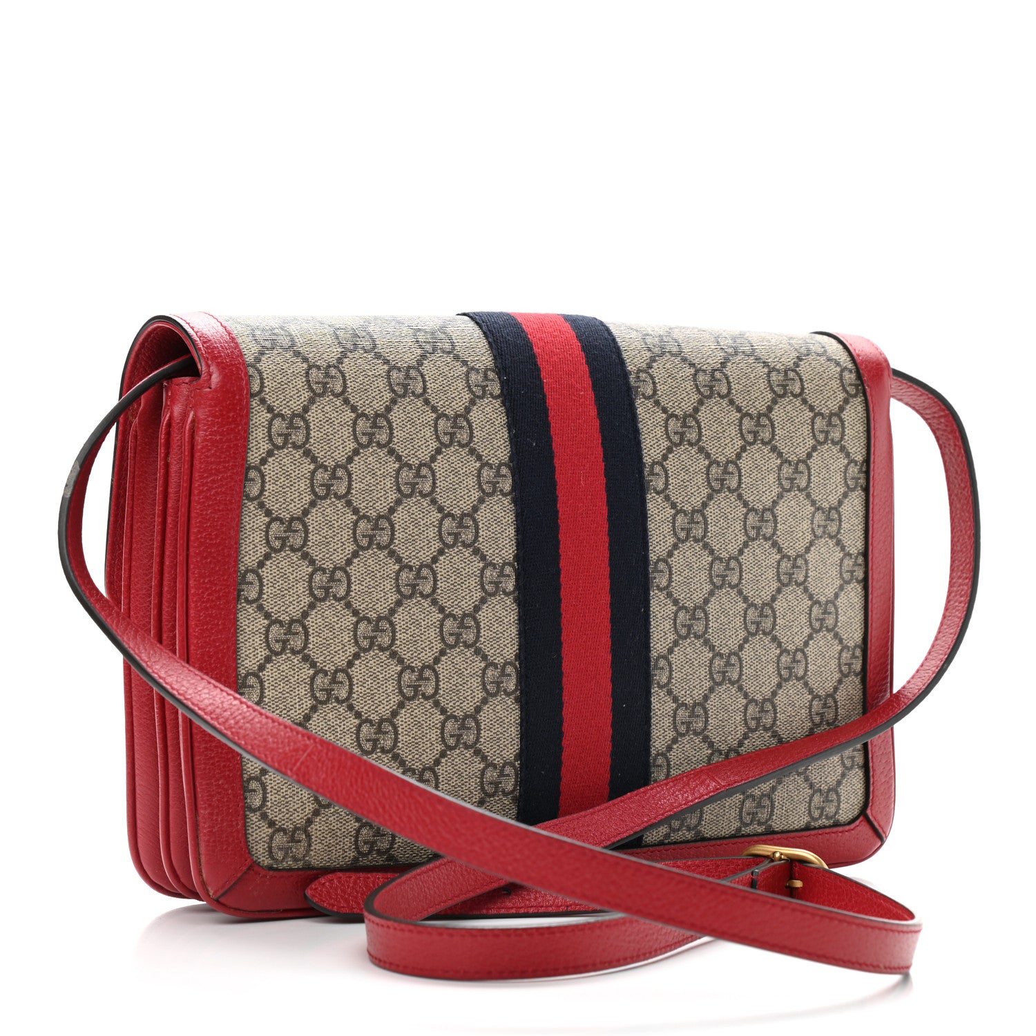 Gucci GG Supreme Monogram Medium Queen Margaret Shoulder Bag Red 3 of 13