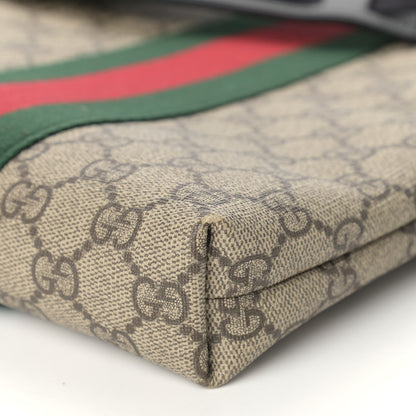 Gucci GG Supreme Monogram Web Messenger Bag Black 11 of 16