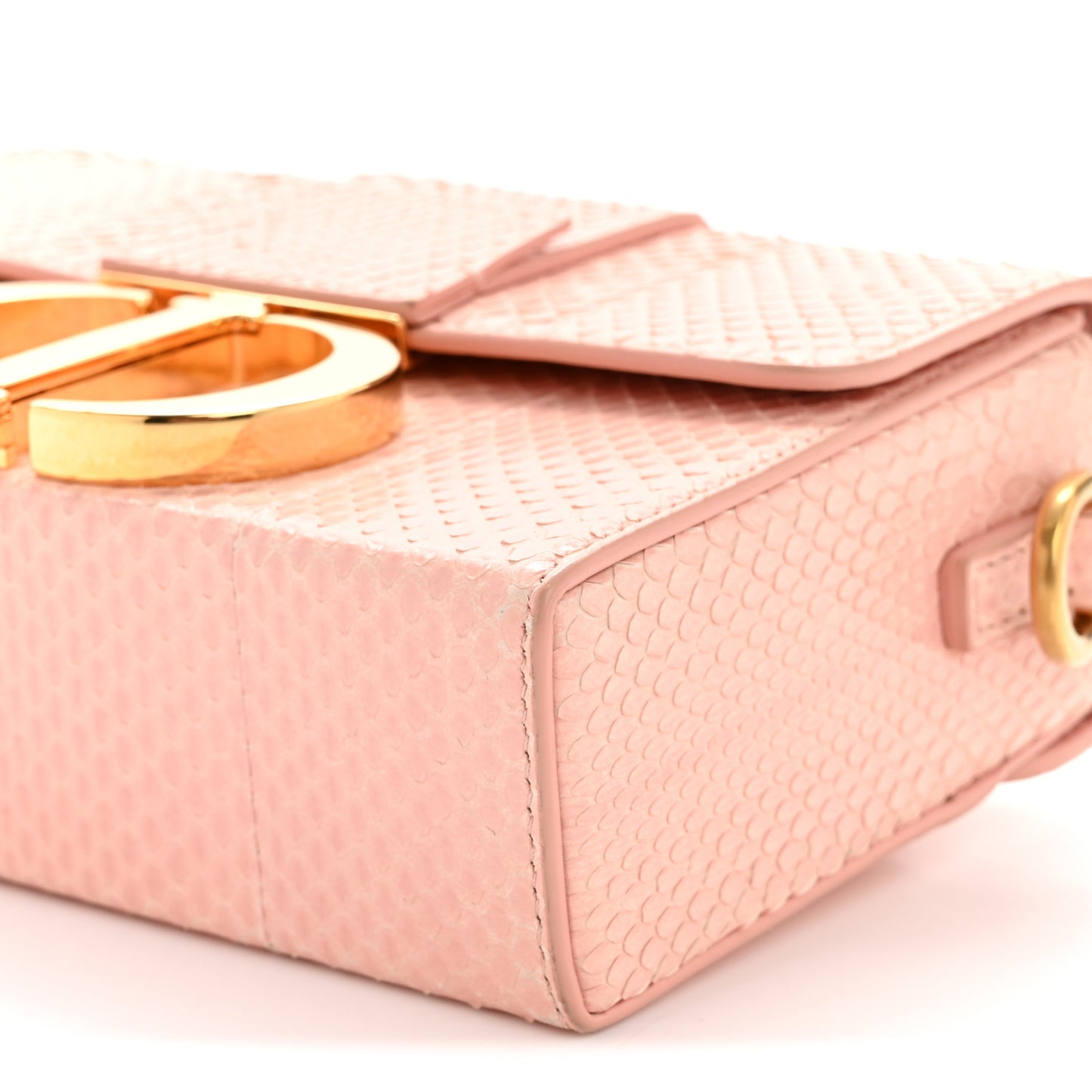 Snakeskin 30 Montaigne Box Bag Rose Clair