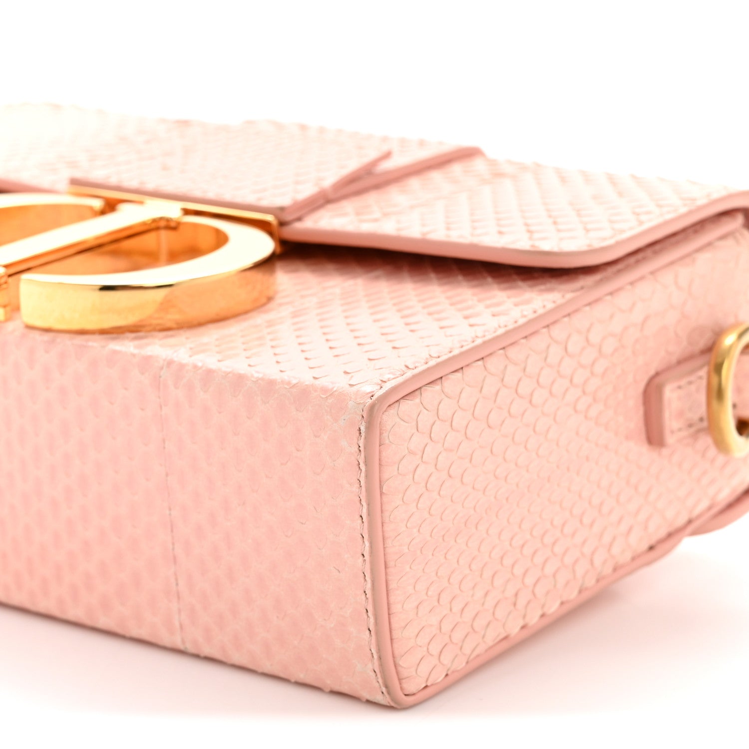 Christian Dior Snakeskin 30 Montaigne Box Bag Rose Clair 10 of 13